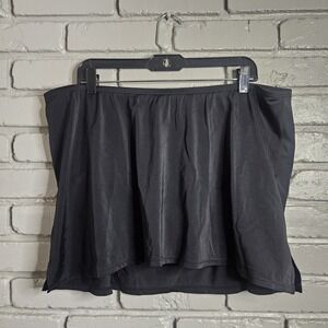 Lane Bryant Womens Swim Skirt 22‎ Black Side Slit